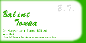 balint tompa business card